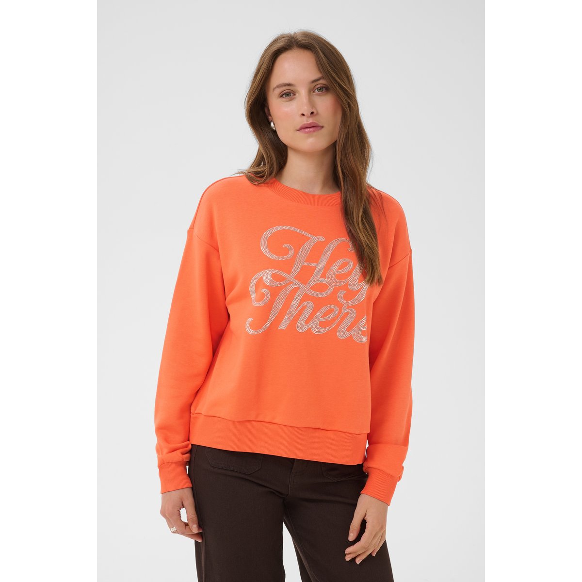 Sweatshirt orange tigerlily, KAFFE