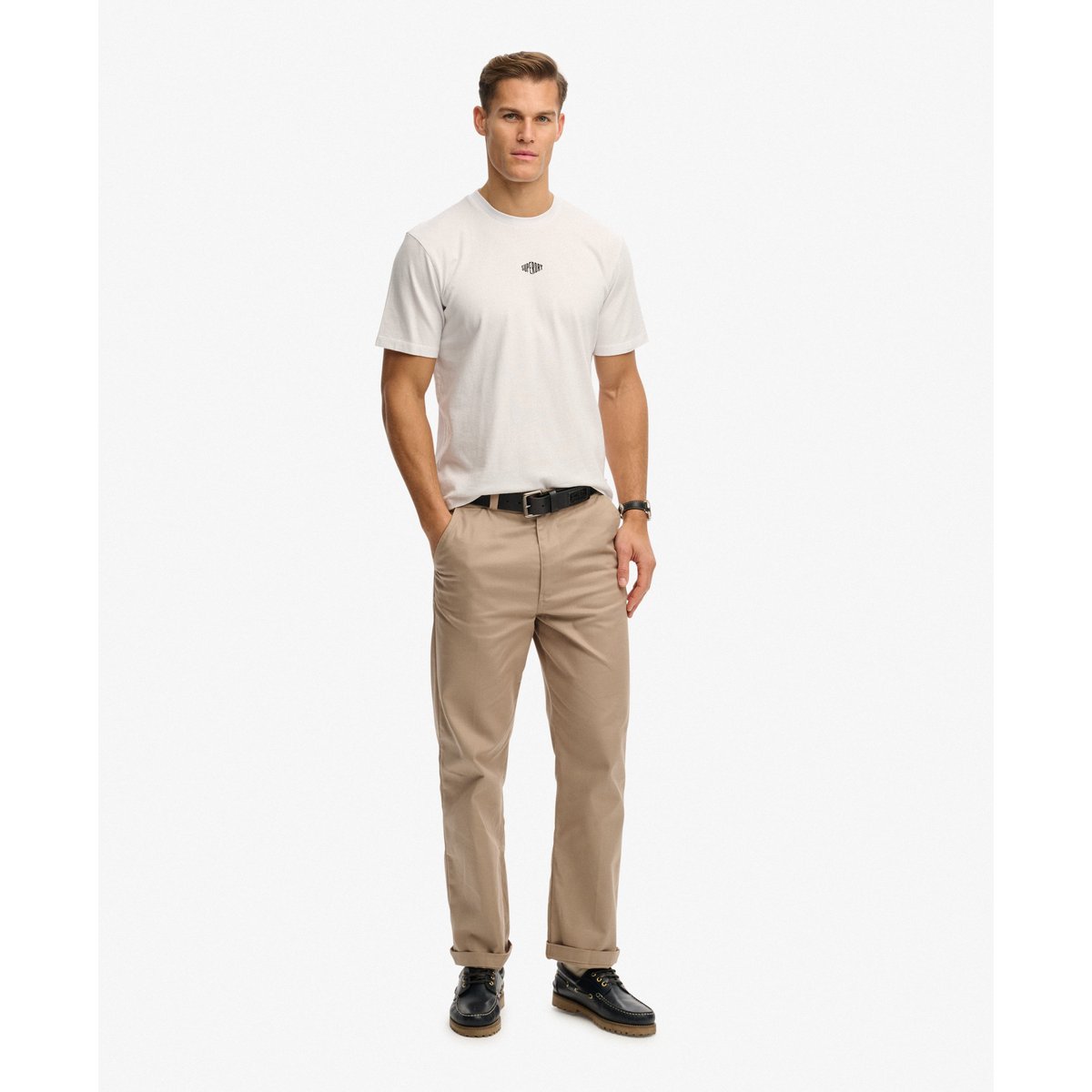 T-shirt Micro Logo optic, SUPERDRY