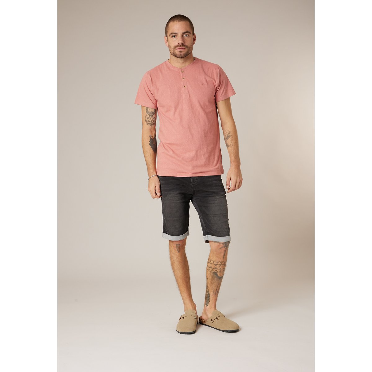 Bermuda regular homme en jean BART grey used, DEELUXE