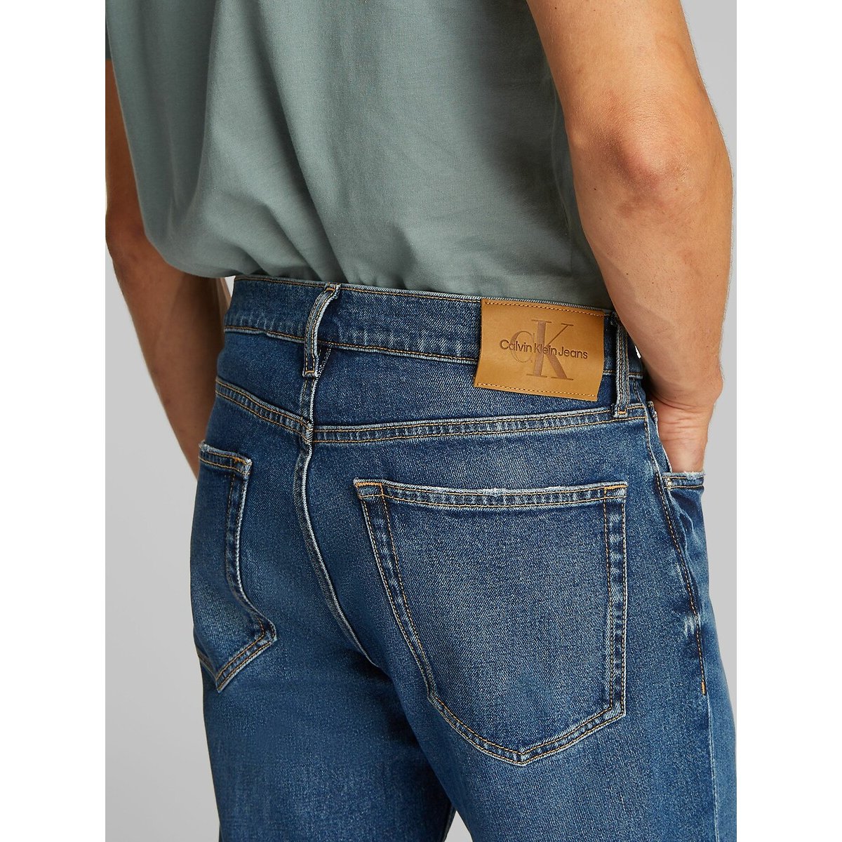 Slim straight jeans denim blauw, CALVIN KLEIN JEANS