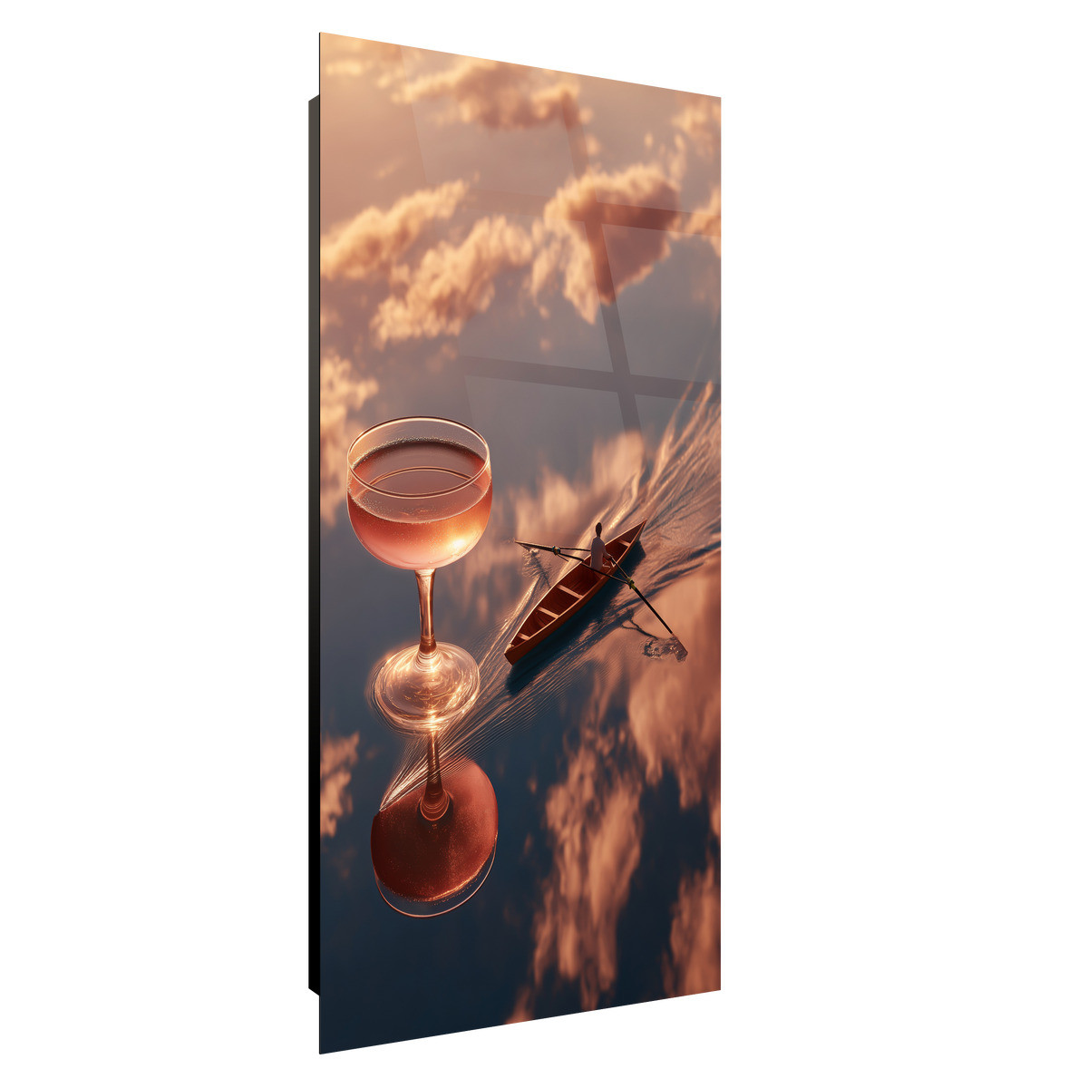 Tableau Sur Verre Synthétique Nuages Poétiques ILLUSION tableau en verre synthétique, CEANOTHE