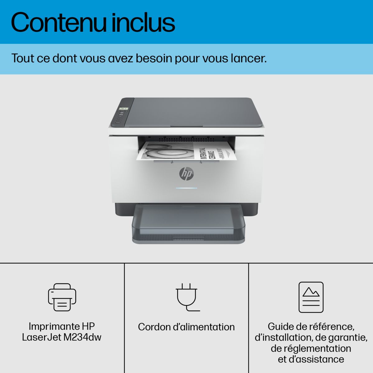 Imprimante multifonction LaserJet MFP M234dw Trad couleur unique, HP