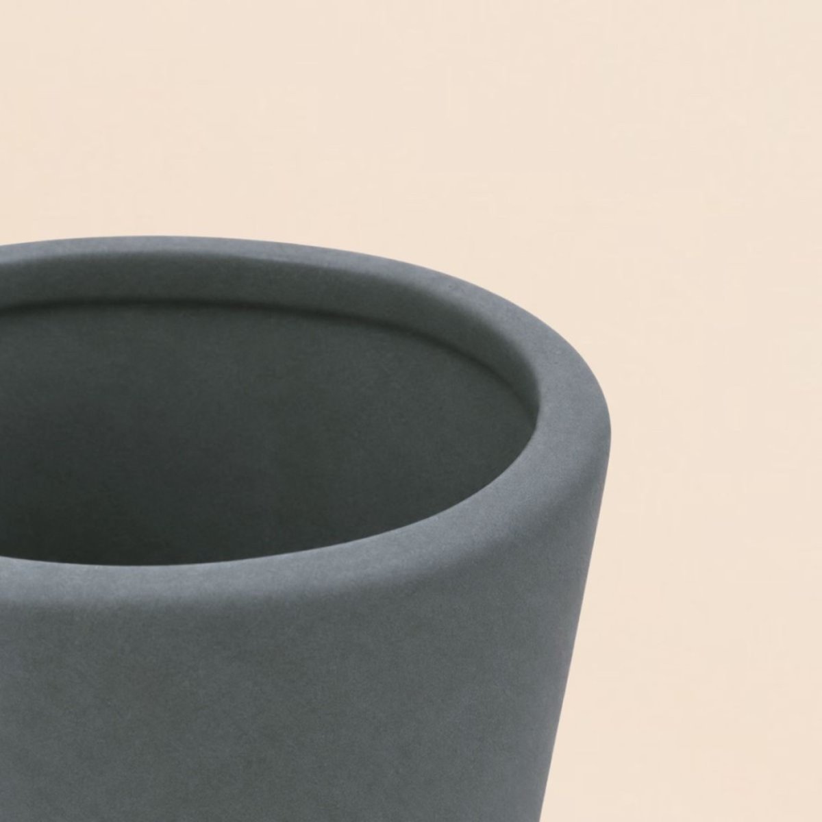 Vase géométrique en céramique, H20cm gris, ORNAMI