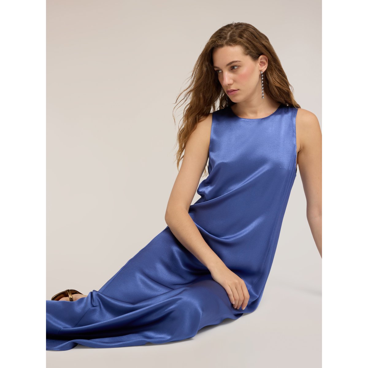 Robe longue ligne A bleu, MOTIVI