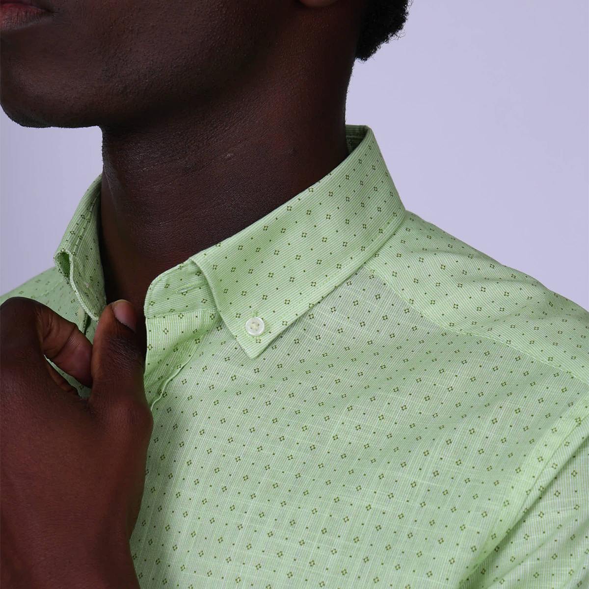 Chemise Garret vert clair, MISE AU GREEN
