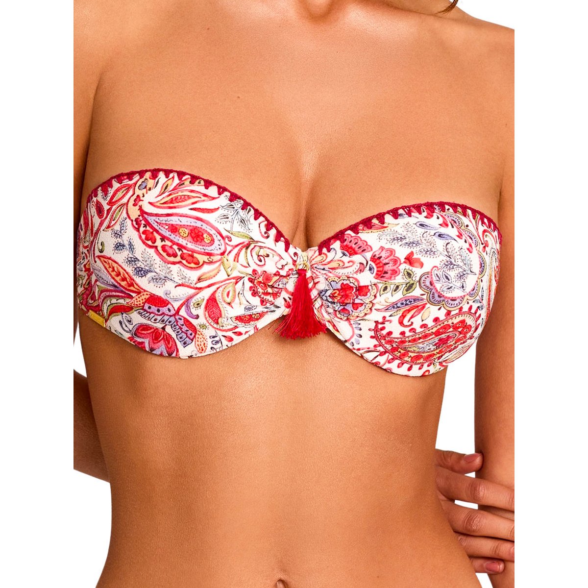 Haut maillot de bain bandeau MIRAGE blanc, SELMARK MARE