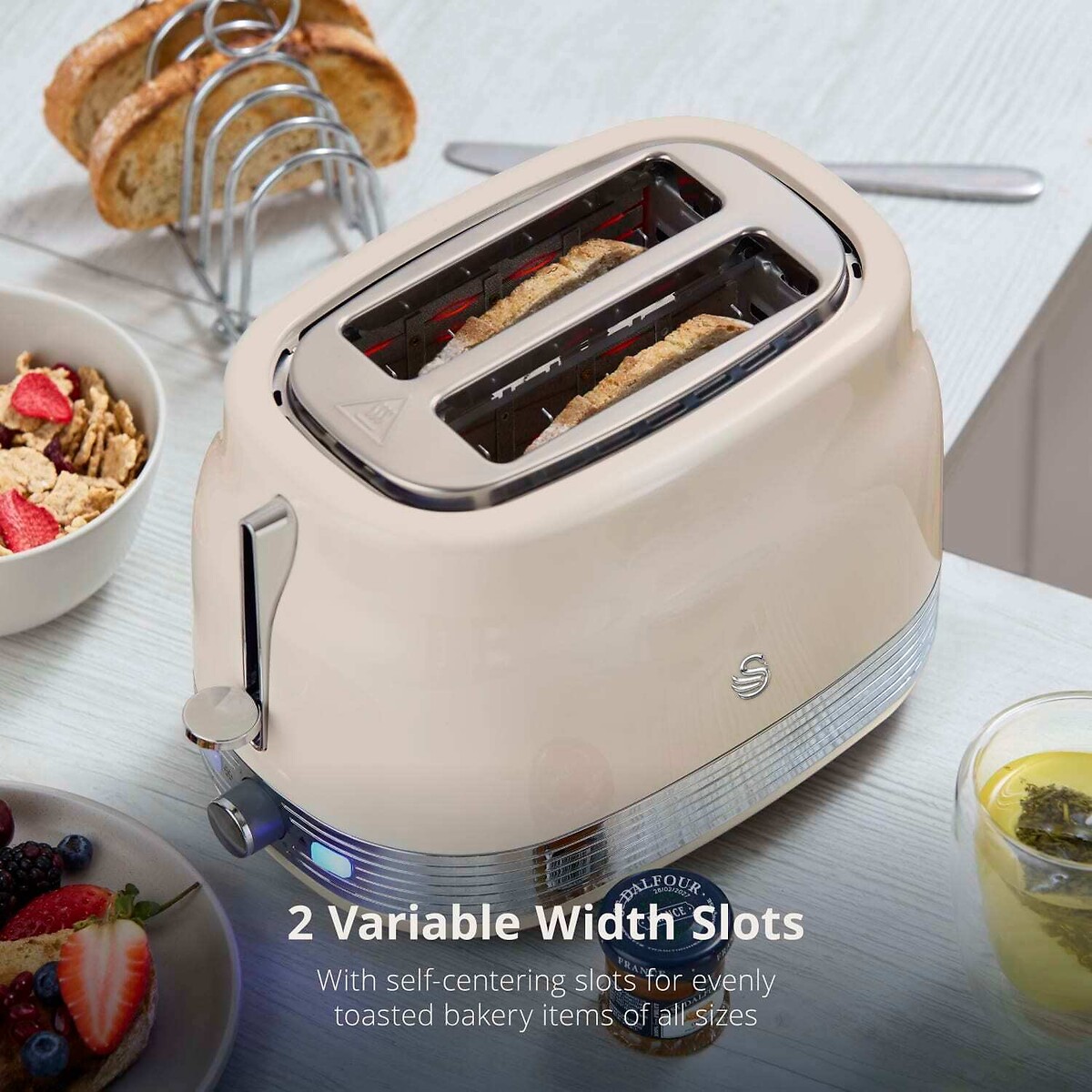 RetroRevive 2-Slice Toaster cream, SWAN