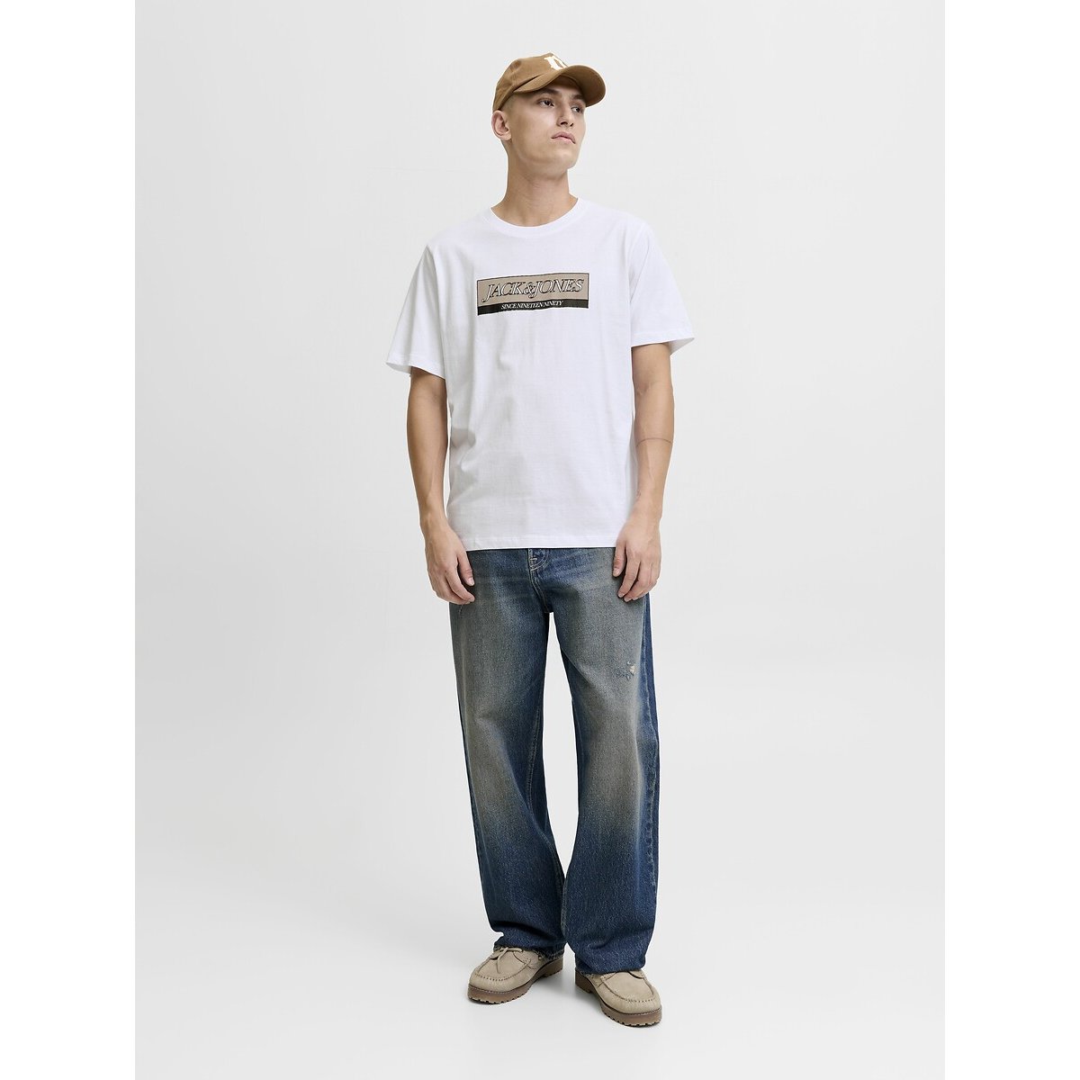 T-Shirt Jorinwood weiss, JACK & JONES