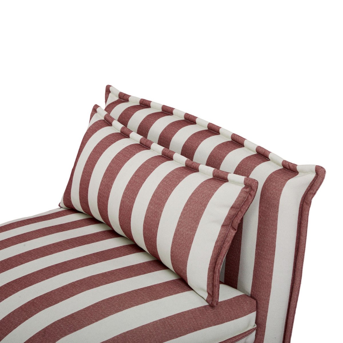 Chauffeuse convertible 1 place en tissu rayé - NALA terracotta, DRAWER