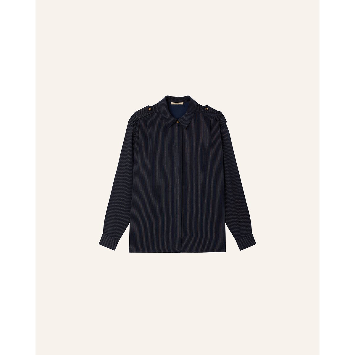 Ginnie Striped Long Sleeve Shirt navy, SESSUN