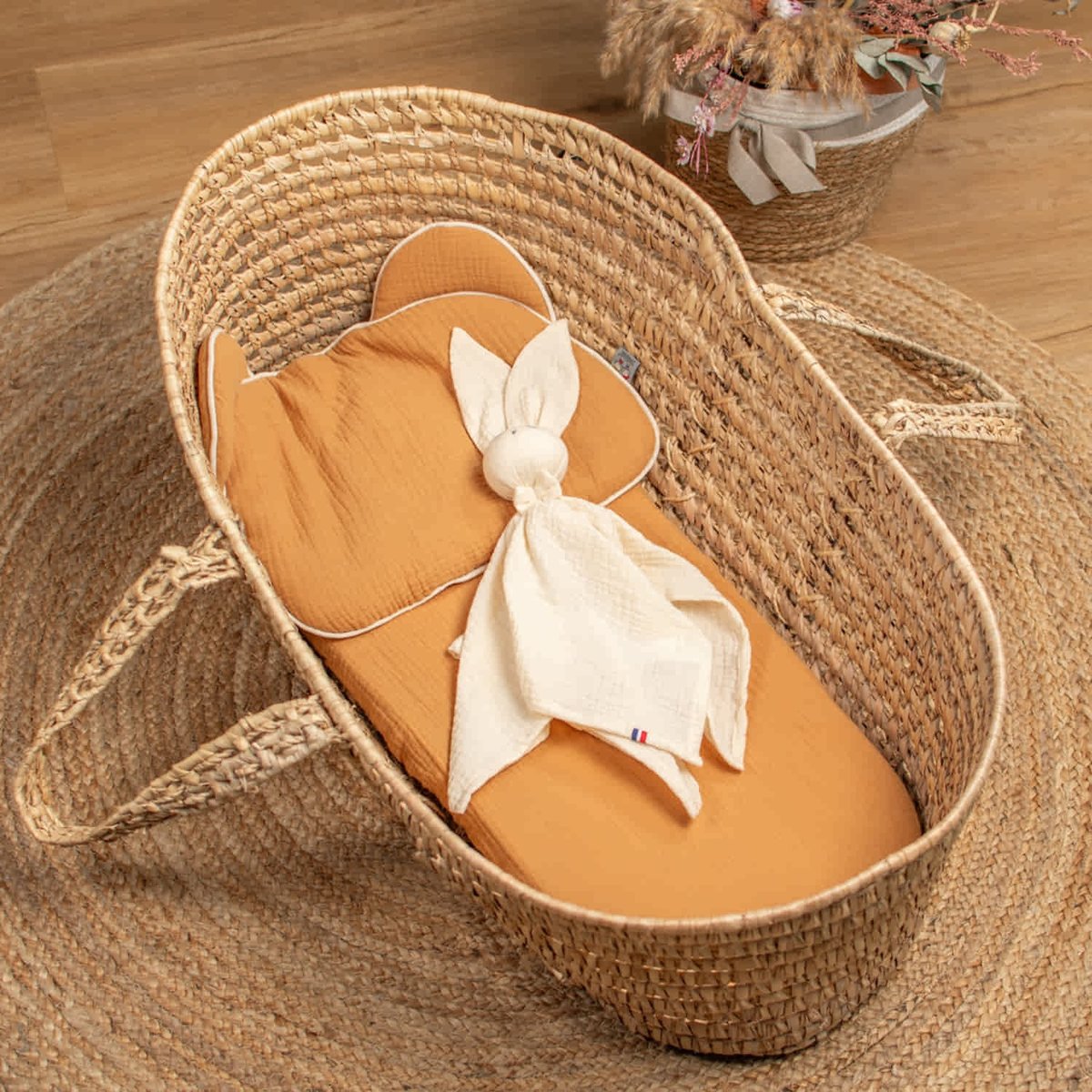 Lot de 3 draps housses couffin panier moïse coton GALLINA écru, SEVIRA KIDS