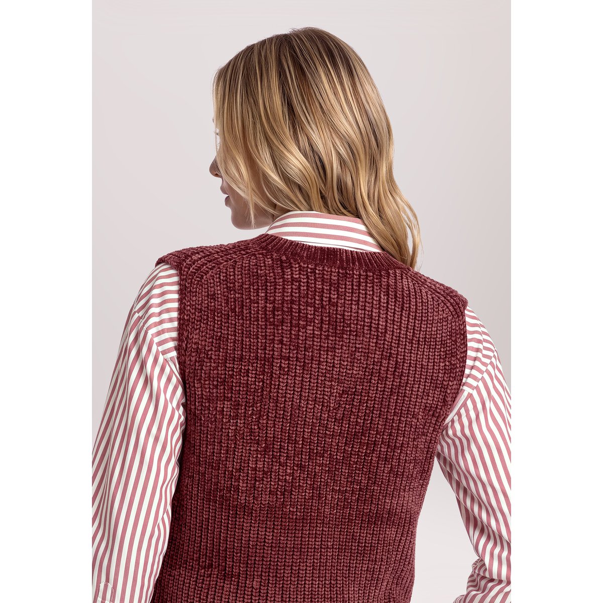 Pull-over en maille sans manches fall burgundy, BETTY & CO