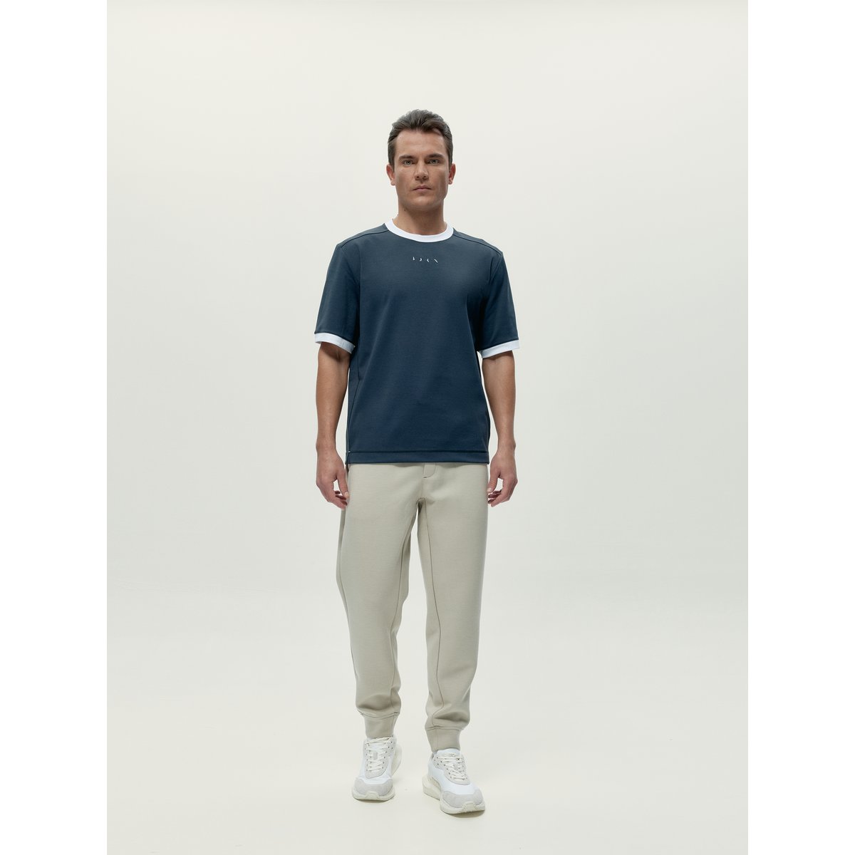 T-shirt de sport homme Layer Manches courtes coupe oversize gris charbon, BORN