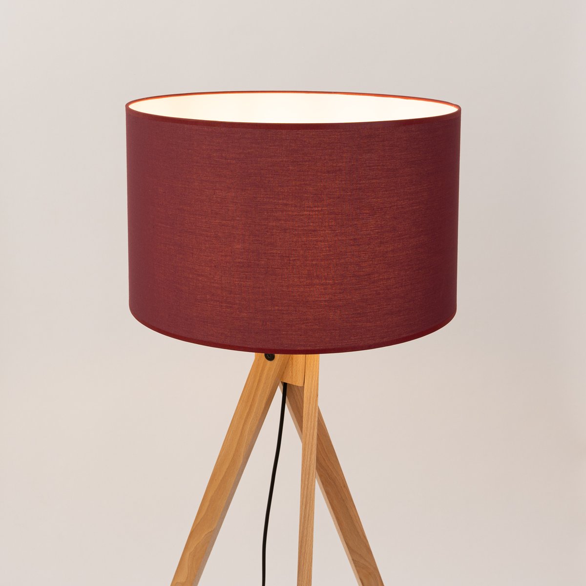 Lampadaire Tissu Bordeaux E27 1 Natt bordeaux, EDEN