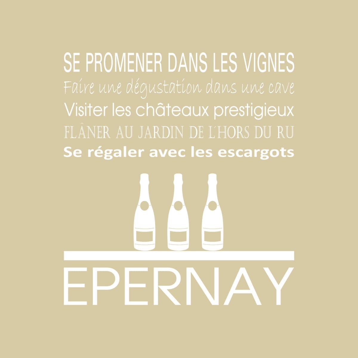 Tableau Mural Épernay RÉGIONALISME tableaux sur toile-beige, CEANOTHE