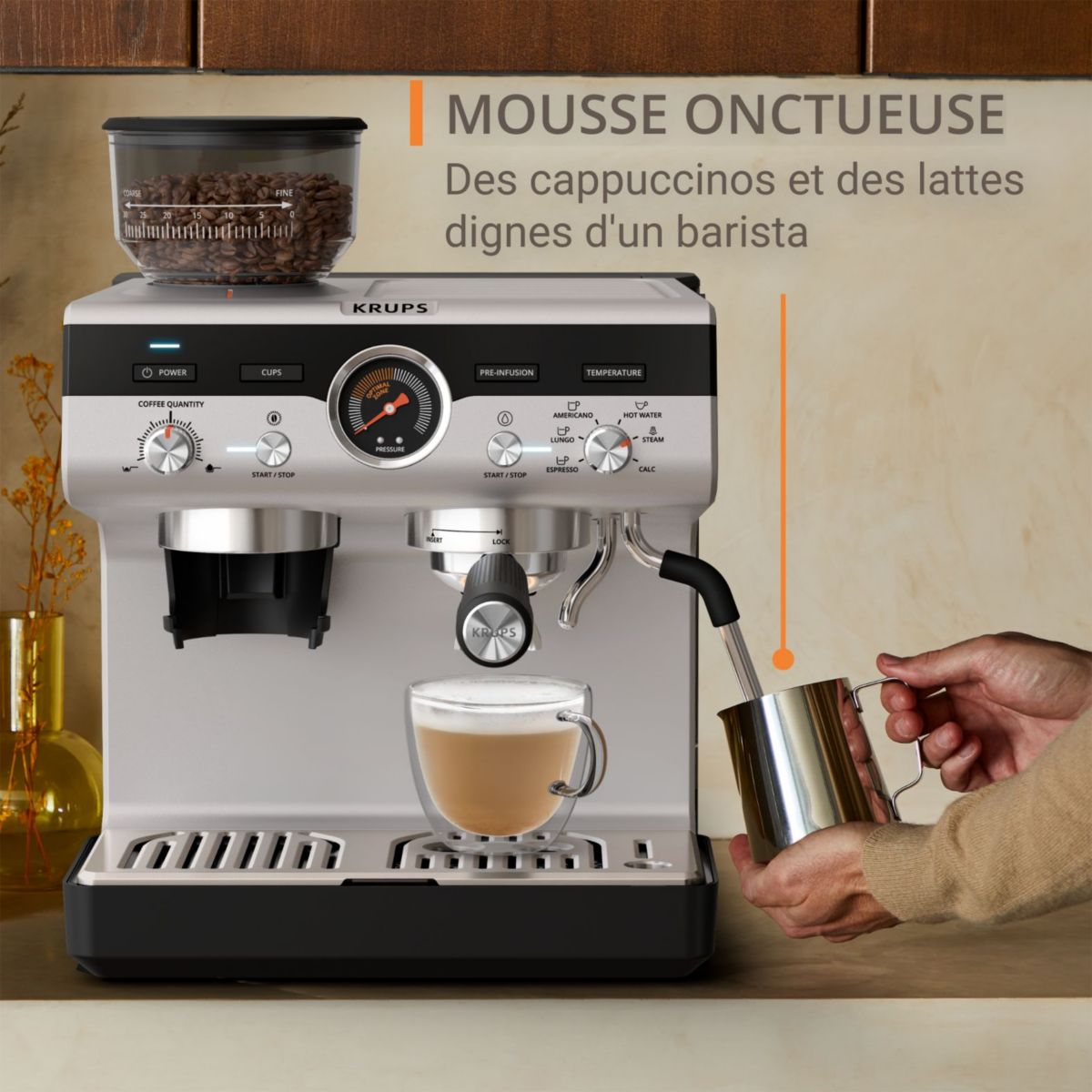 Machine à expresso XP804T10 PRECISION couleur unique, KRUPS