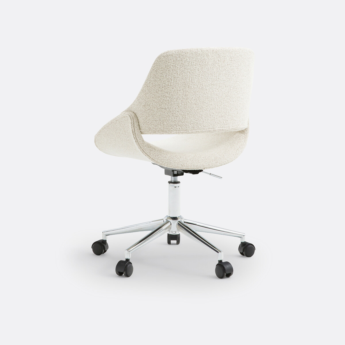 Silla de oficina tejido rizo, Tanael beige              , LA REDOUTE INTERIEURS