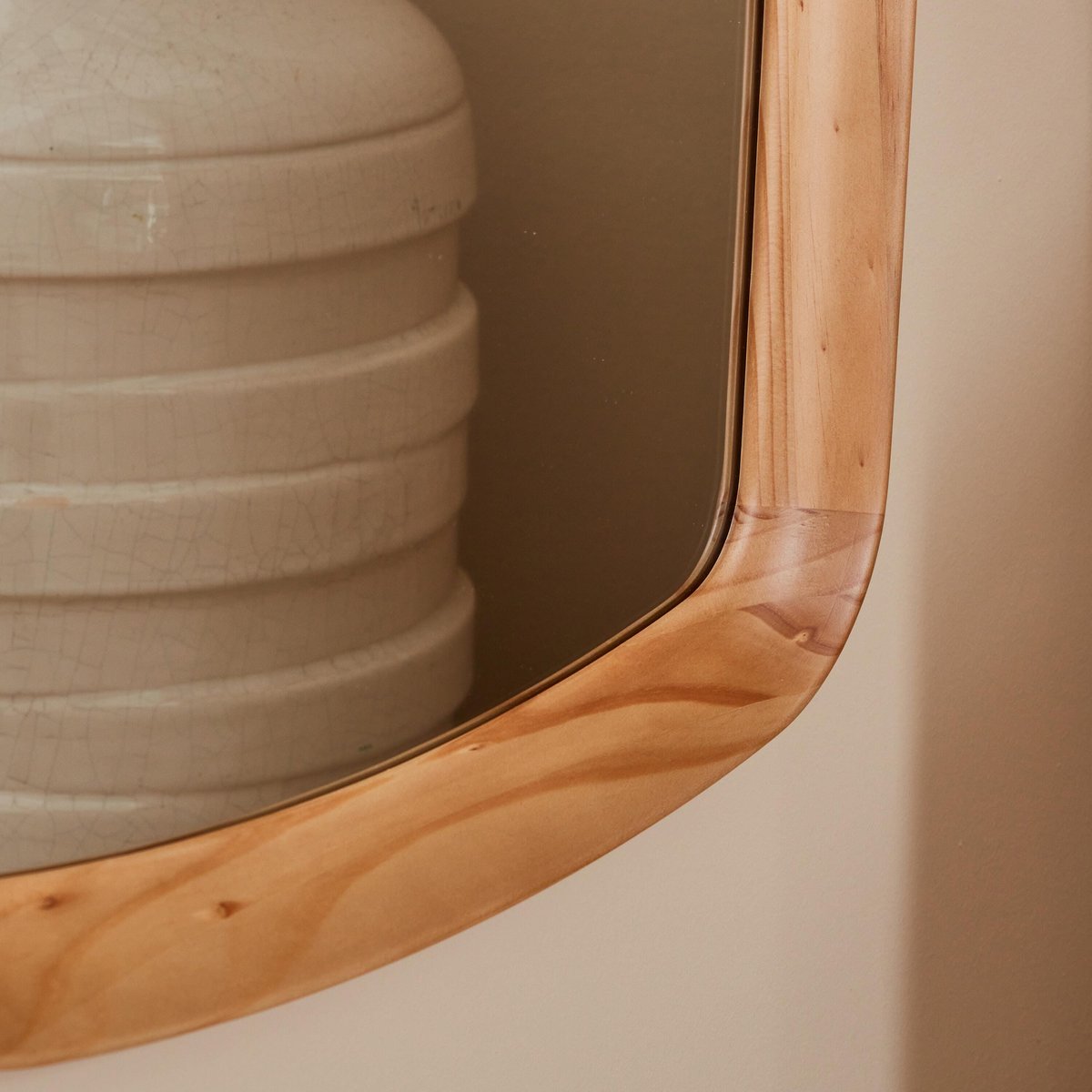 Miroir en bois naturel, SCANDI beige, INSPIRE