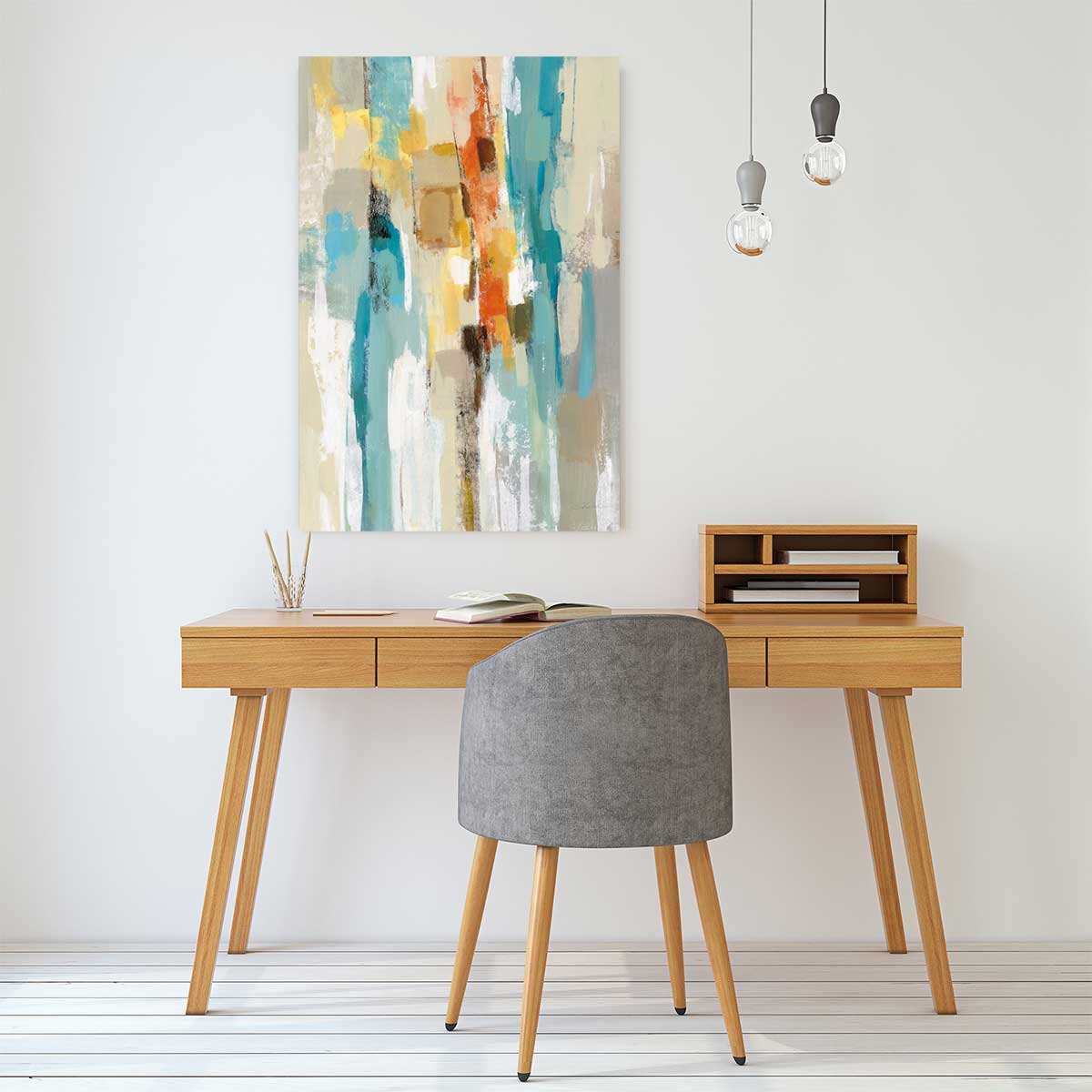 Tableau abstrait structure liquide toile imprimée, HEXOA