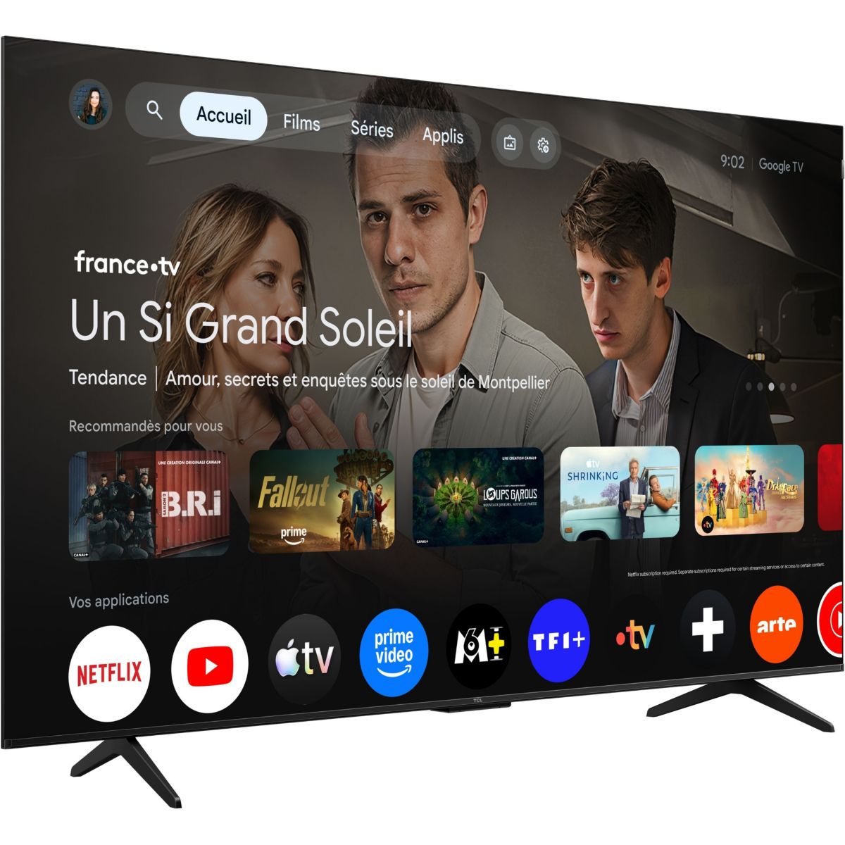 TV QLED 65P79L (2026) 65" (165 cm) couleur unique, TCL