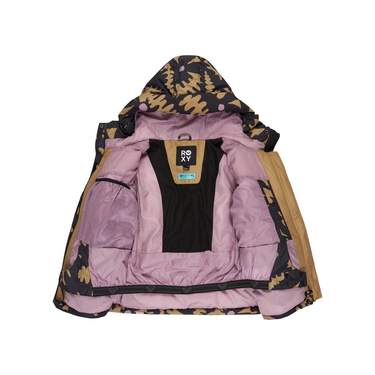 Veste de snow technique ASKAMOON. beige fennel seed big flower rg, ROXY