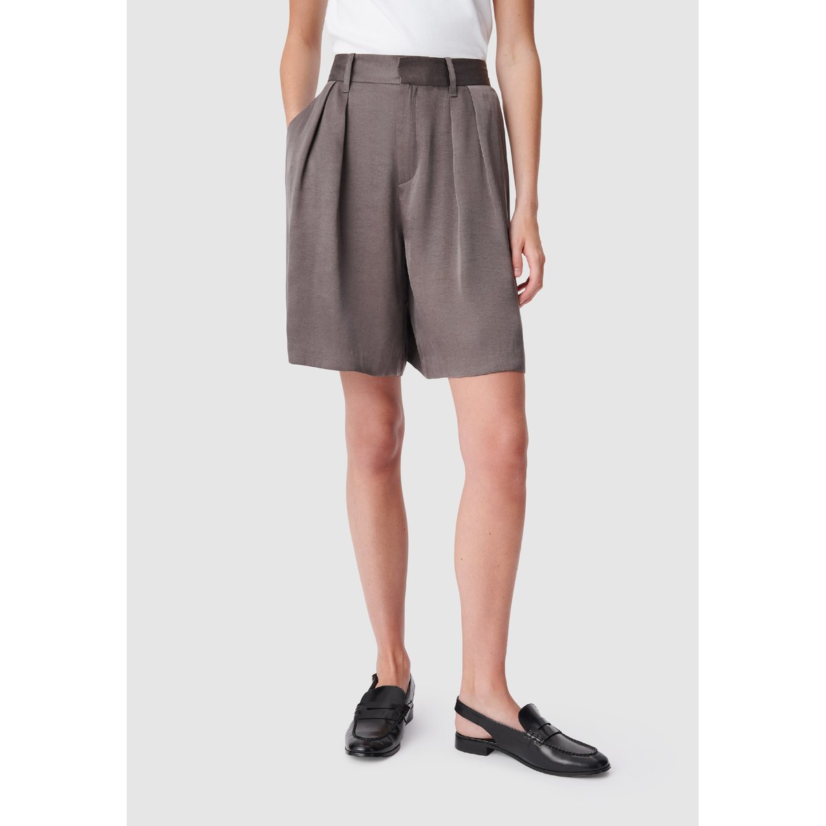 Bermuda de tailleur mix Lyocell® gris foncé, IKKS