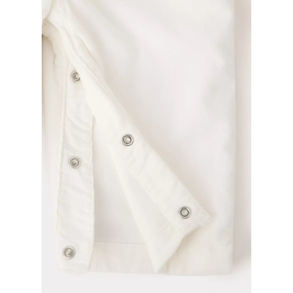 Salopette longue en velours côtelé blanc cassé, MANGO BABY