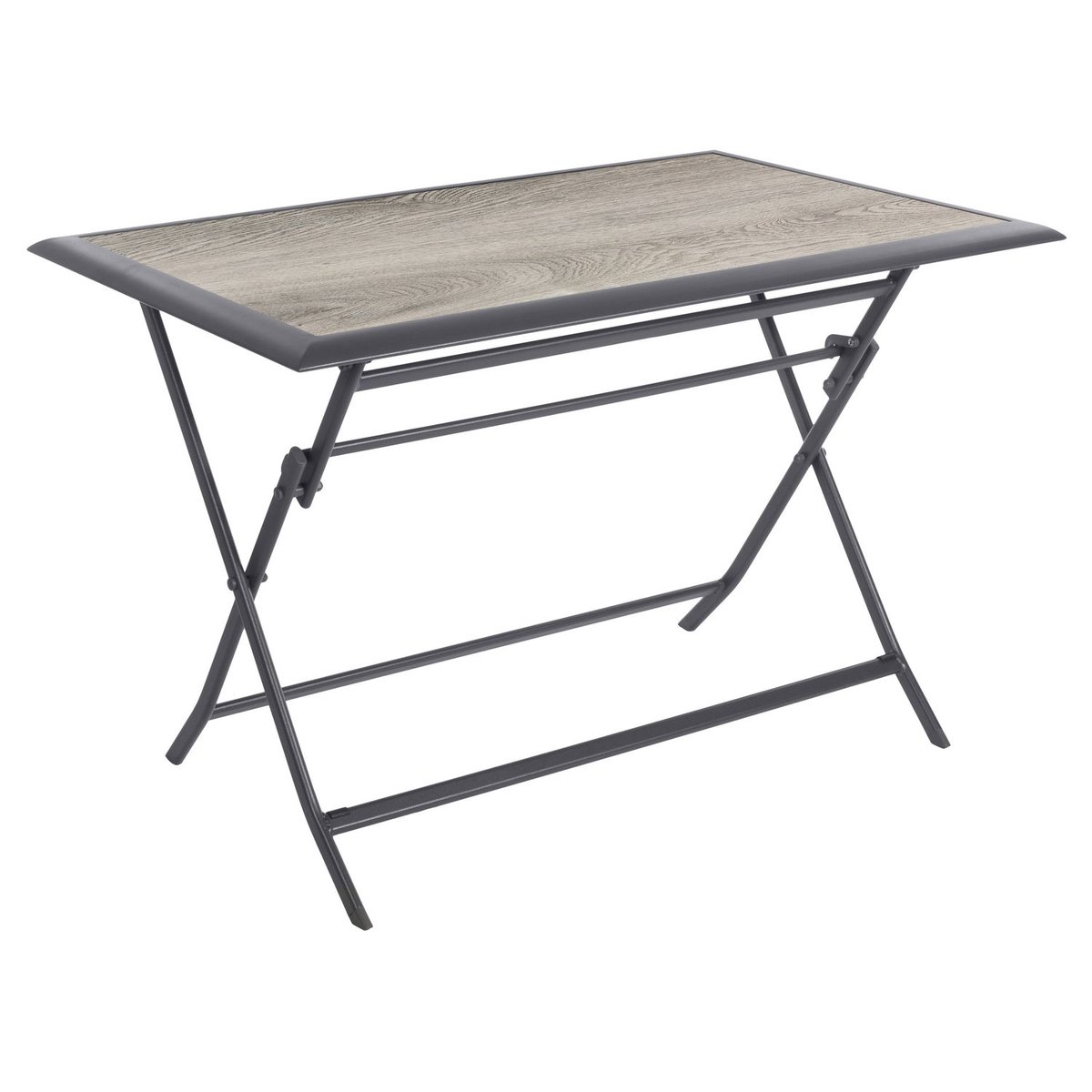 Table de jardin pliante en aluminium 4 places AZUA gris, HESPERIDE