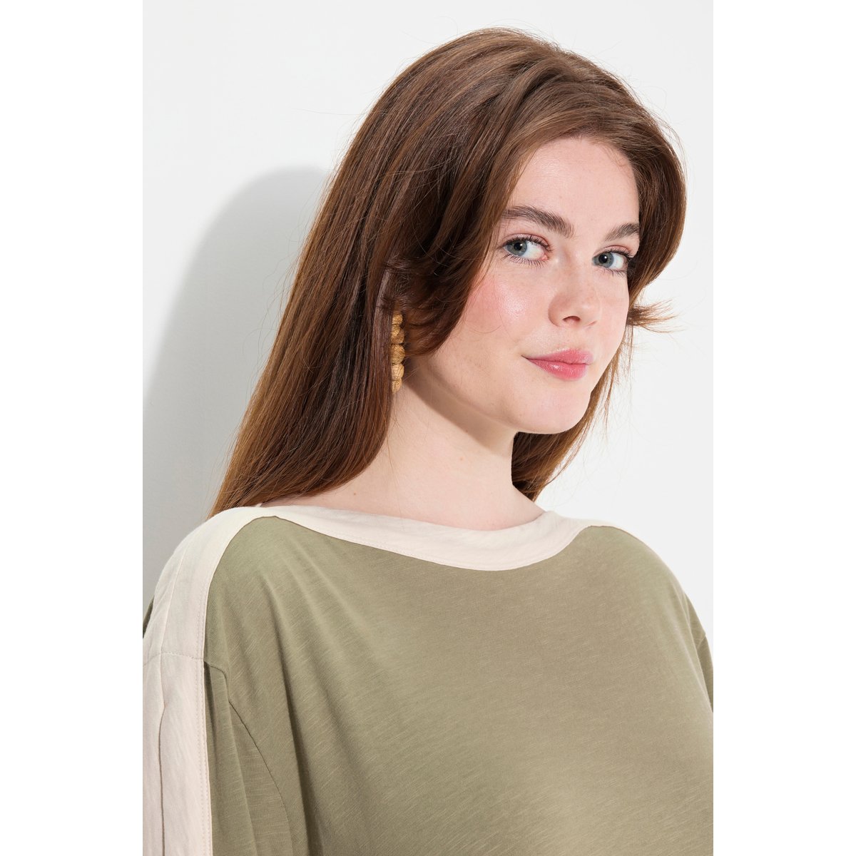 Robe midi en jersey de coton bio gris pierre, ULLA POPKEN