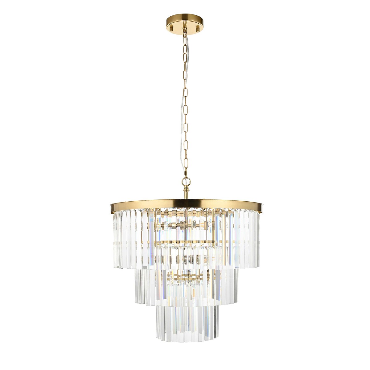 Coma 7-Light Tiered Glass Pendant Light brass, ÉDITÉ