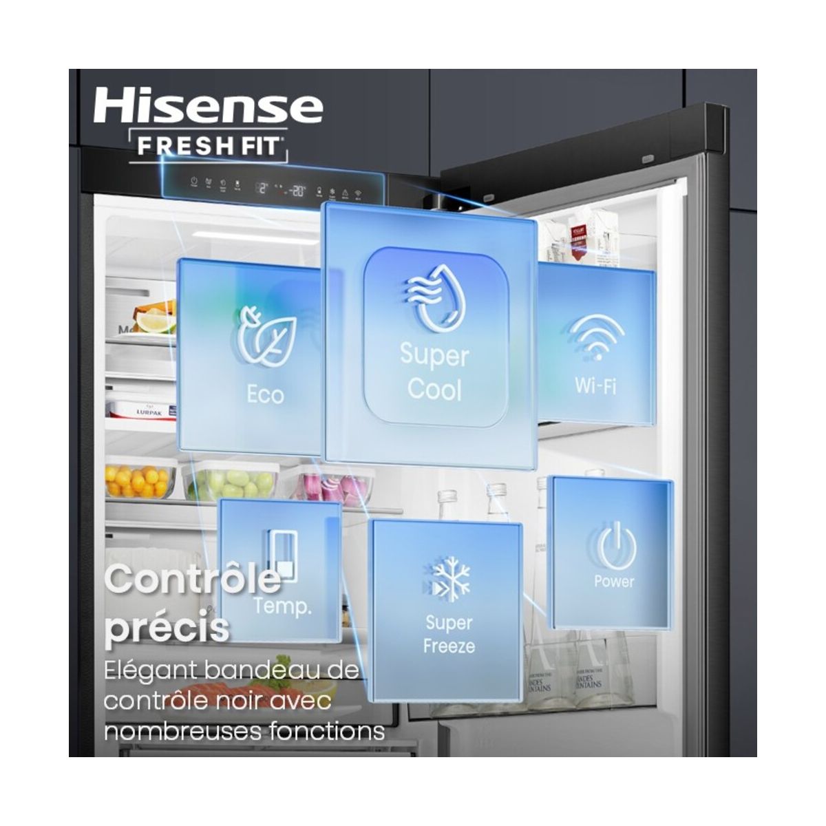 Congélateur armoire FT5K310GSFC FreshFit couleur unique, HISENSE