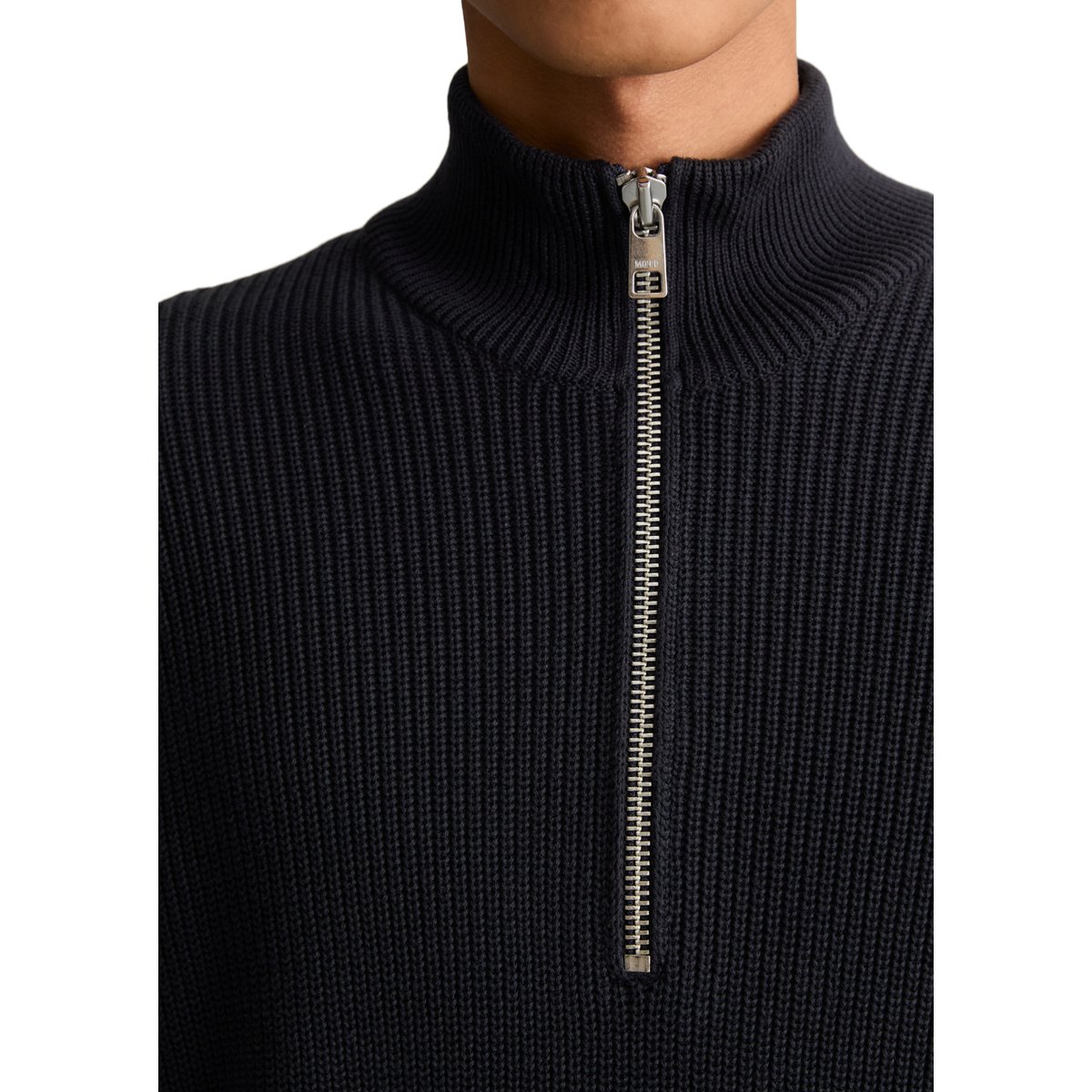 Troyer relaxed en pur coton bio bleu foncé, MARC O’POLO DENIM