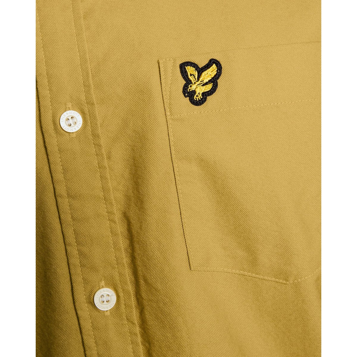 Chemise Oxford en coton boutonné beige grès, LYLE & SCOTT