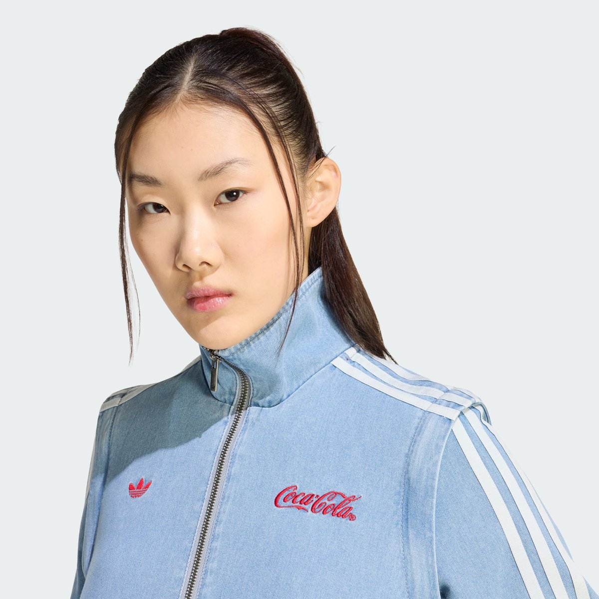 Veste De Survêtement Denim Adidas X Coca-Cola Firebird Veste De Survêtement Denim Adidas X Coca-Cola Firebird light denim, adidas Originals