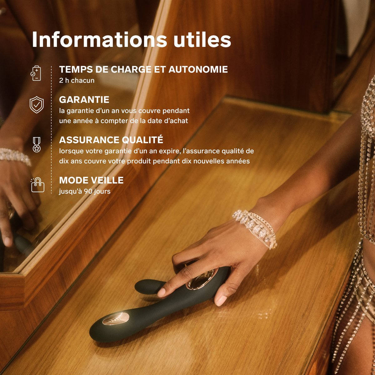 Stimulateur Clitoridien et Vibromasseur Point G Rabbit, SORAYA Wave black, LELO
