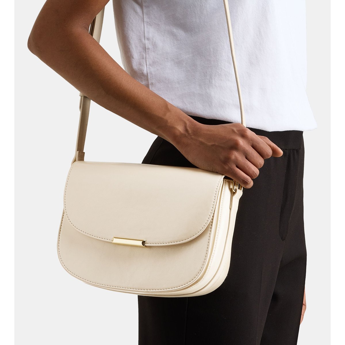 Sac à main alba vernis beige clair, GALERIES LAFAYETTE