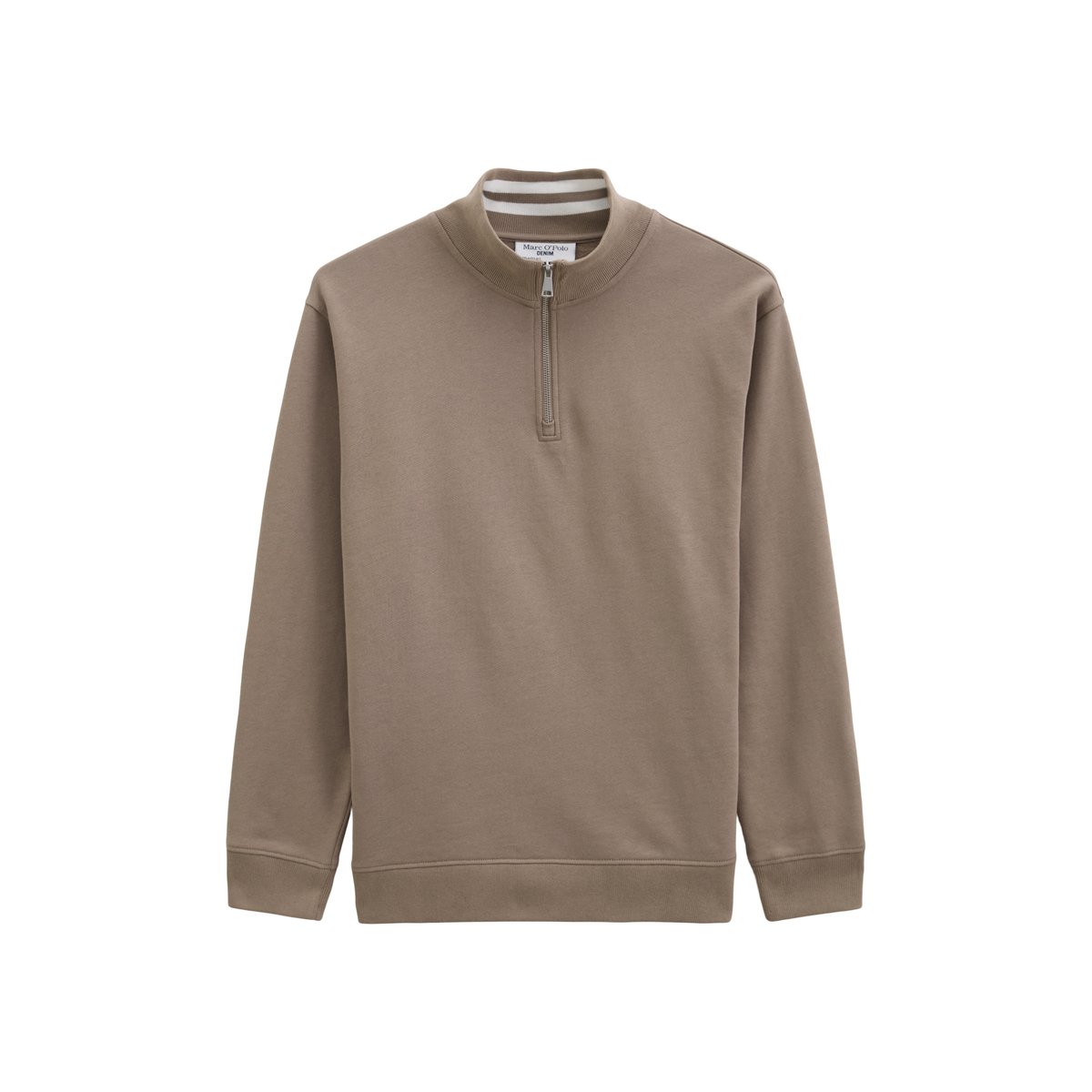 Sweat-Troyer relaxed en coton bio marron, MARC O’POLO DENIM