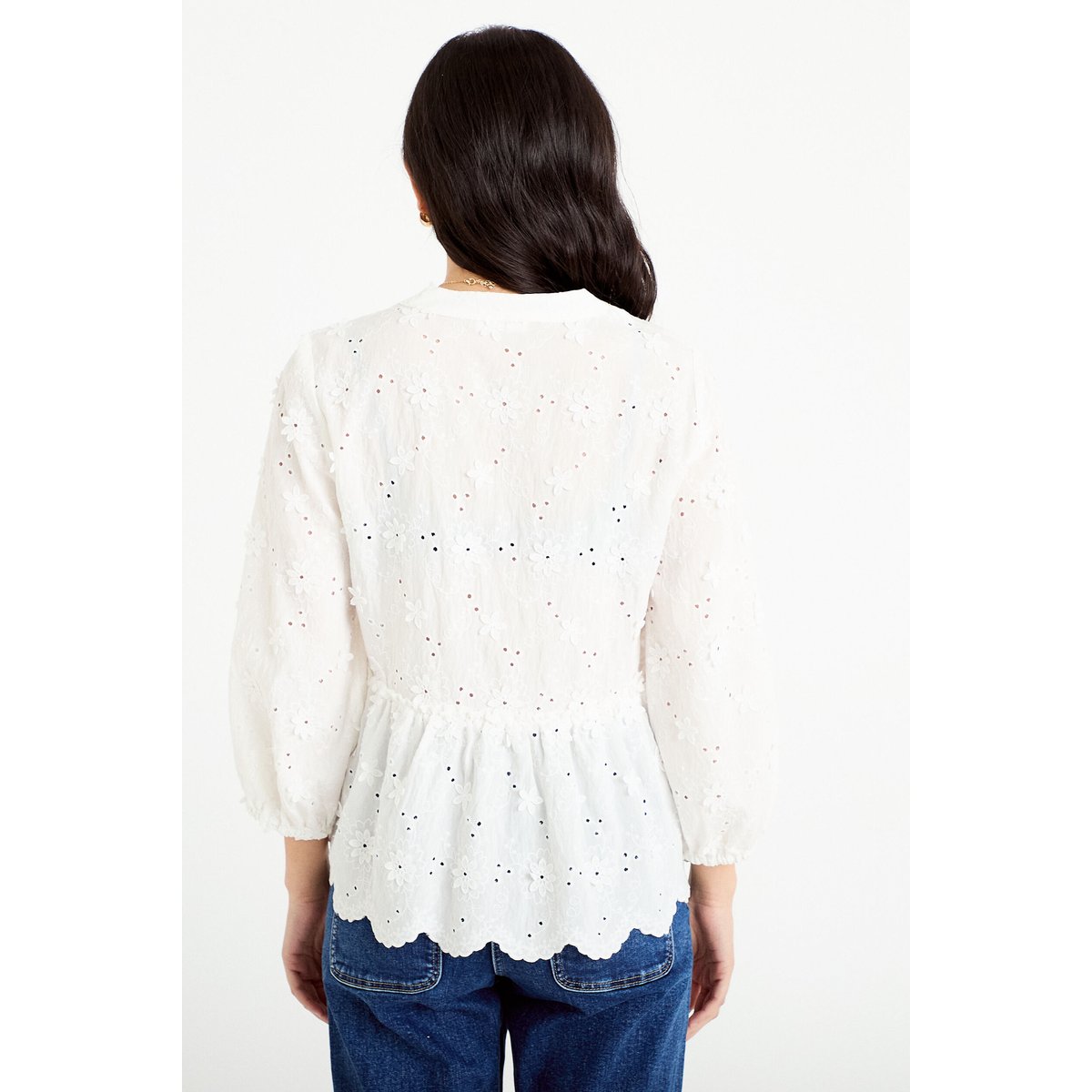 Blouse à motif en relief ecru, CACHE CACHE