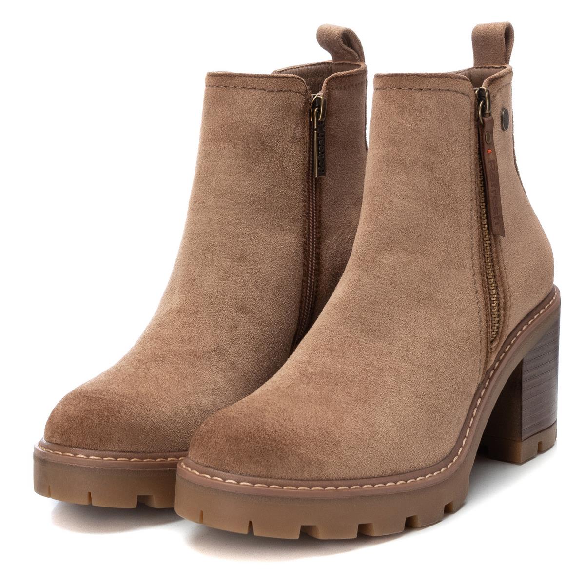 Bottine Chelsea Talon Décontractée Fermeture éclair taupe, REFRESH