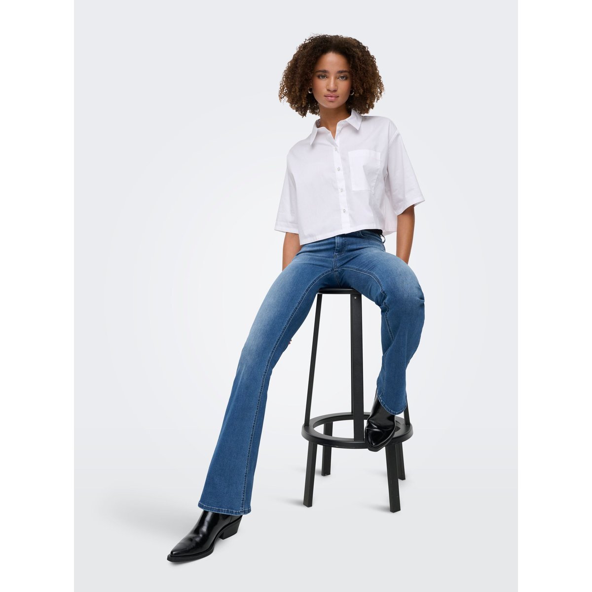 Jean Flared medium blue denim, ONLY