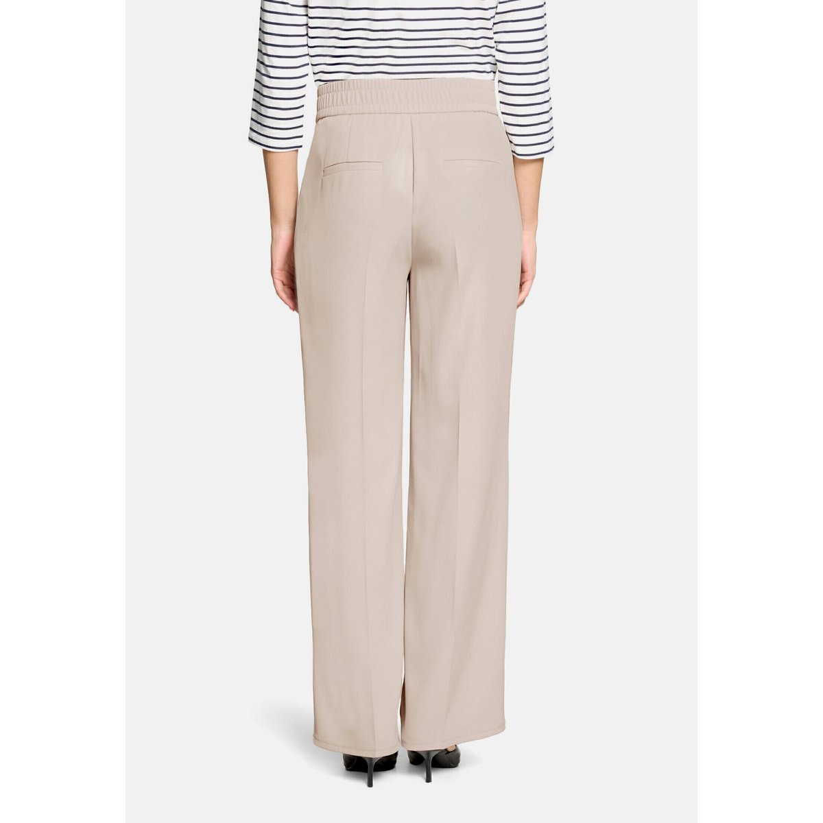 Pantalon en toile unicolore gris, BETTY BARCLAY