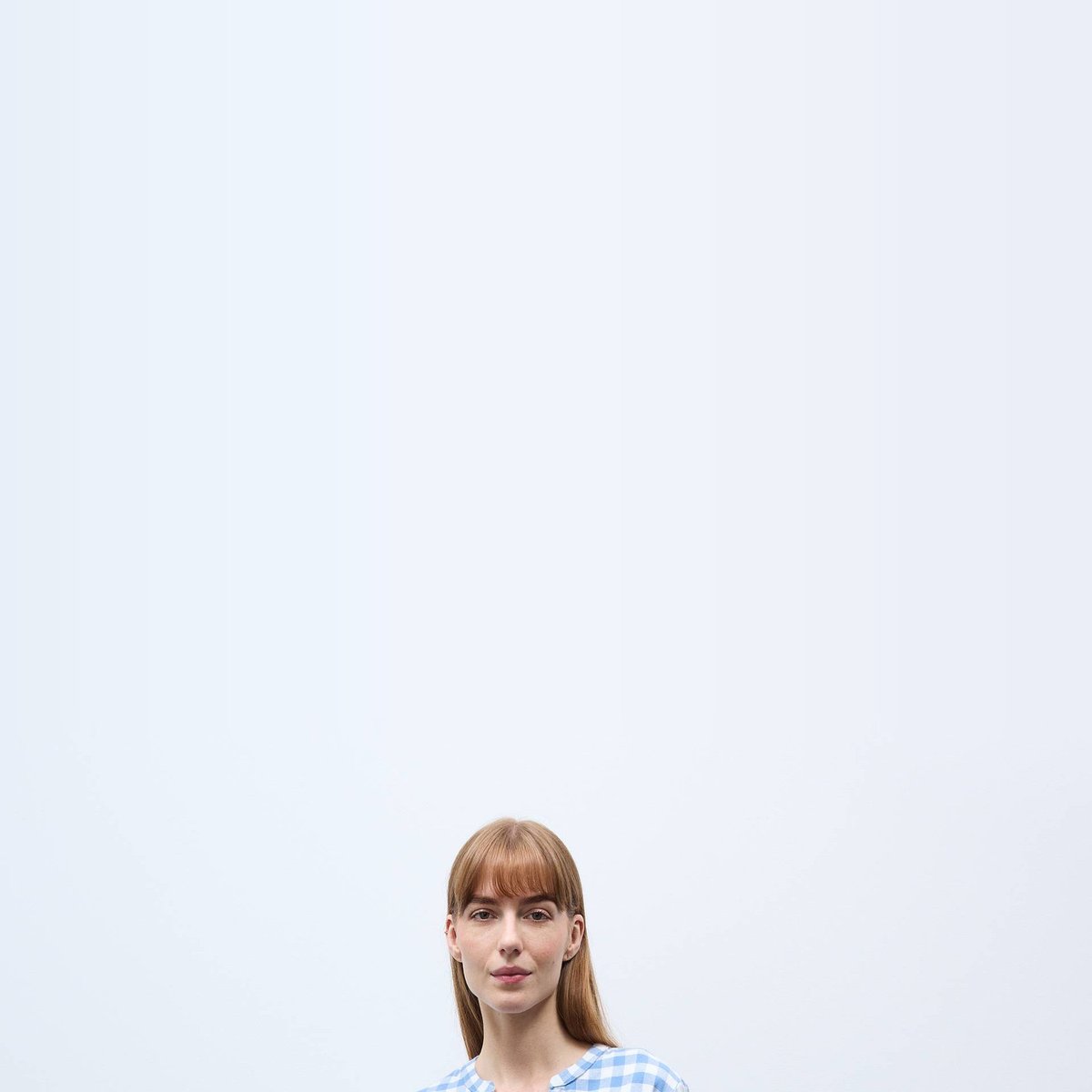 Chemise de nuit vichy en coton gratté finistere, MONOPRIX