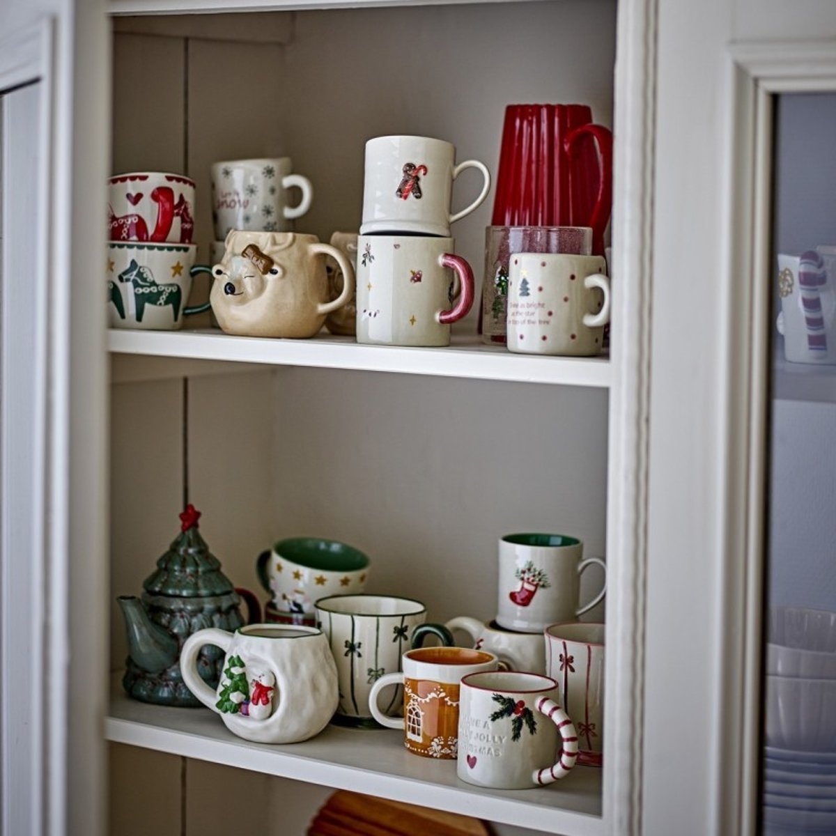 Tasse noël grès Kenai set de 4 multicolore, BLOOMINGVILLE