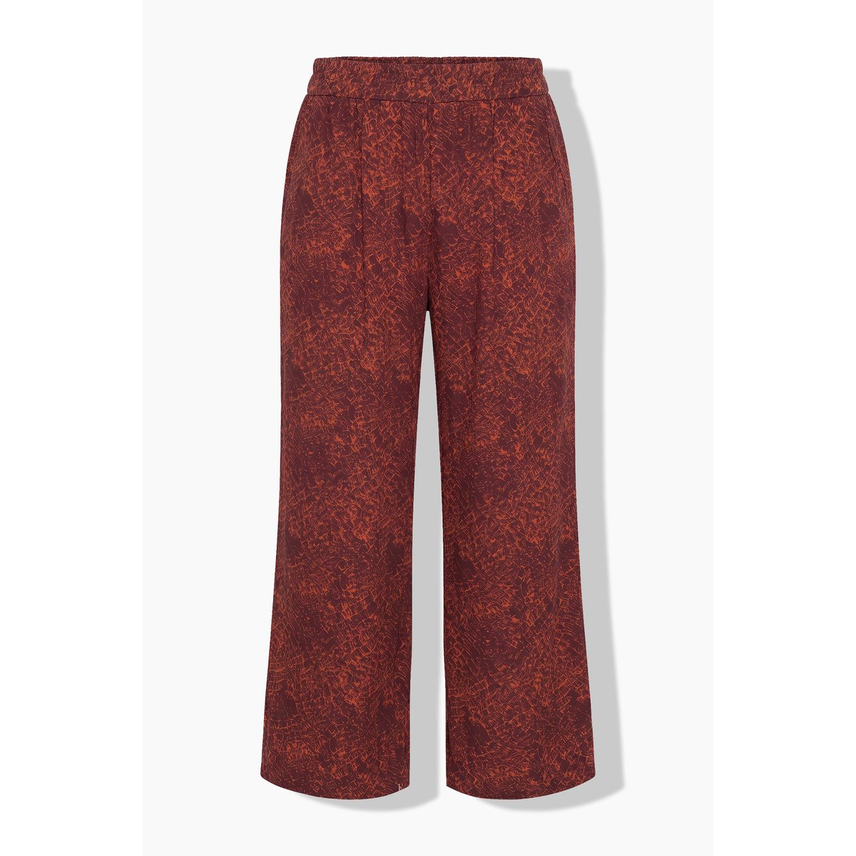 Pantalon palazzo, jambe large, imprimé croco marron, STUDIO UNTOLD