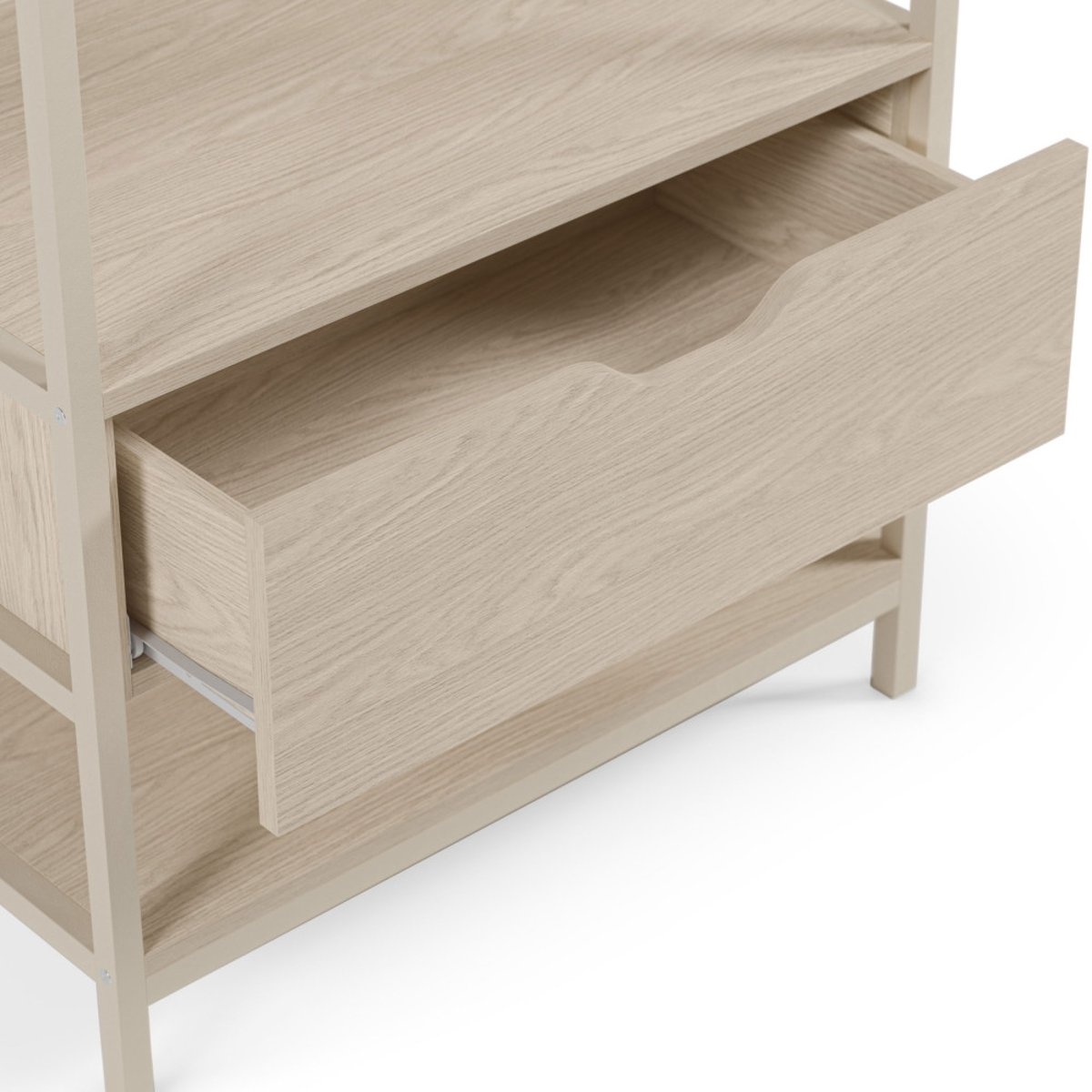 Étagère modulable 1 tiroir en métal et bois L60xH179,5cm - AQABA beige, DRAWER