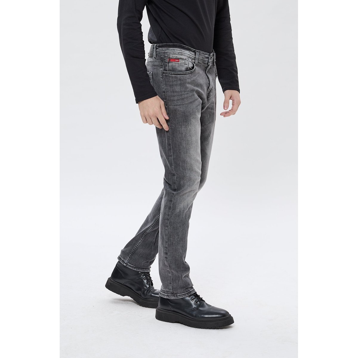 Jean coton straight STRAIGHT JORDY dark grey, LEE COOPER