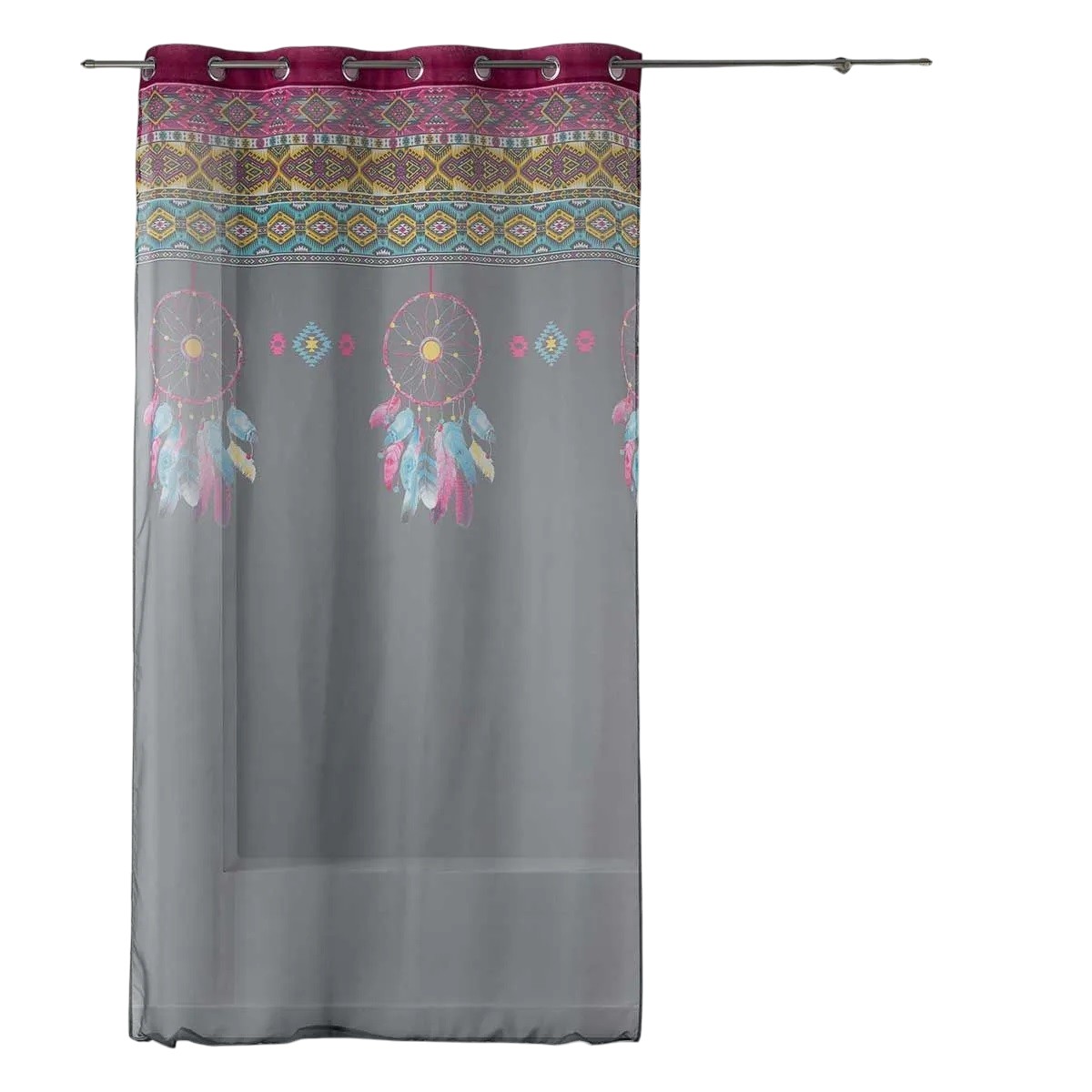Panneau a oeillets Voile Top dream ethnique gris, EDEN