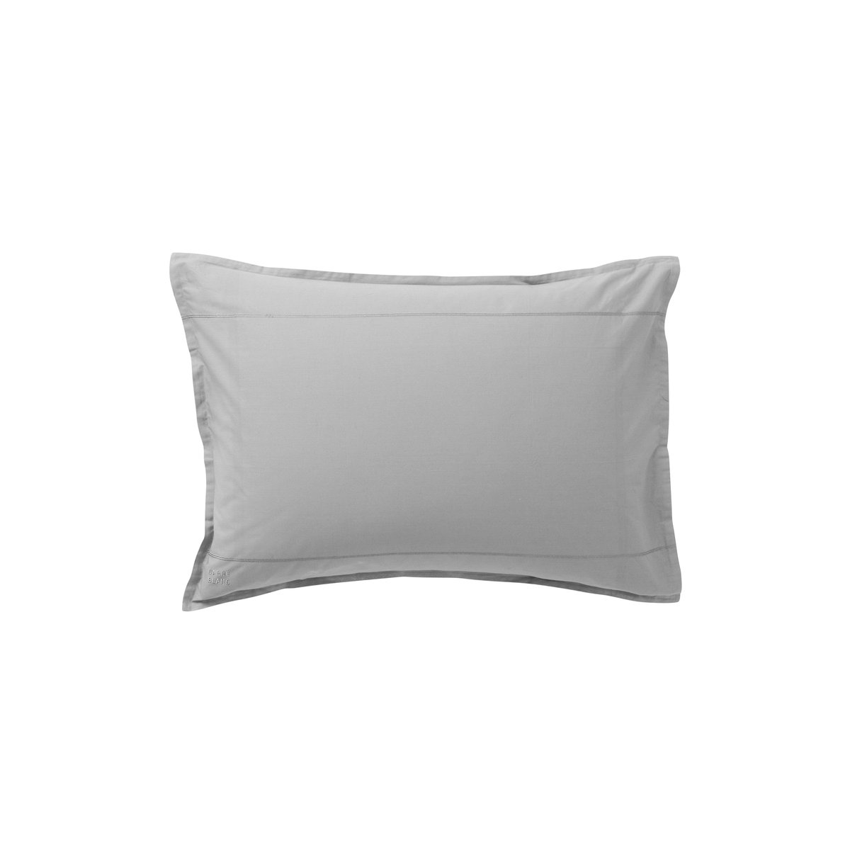 Taie d'oreiller rectangulaire coton NÉO gris, CARRE BLANC