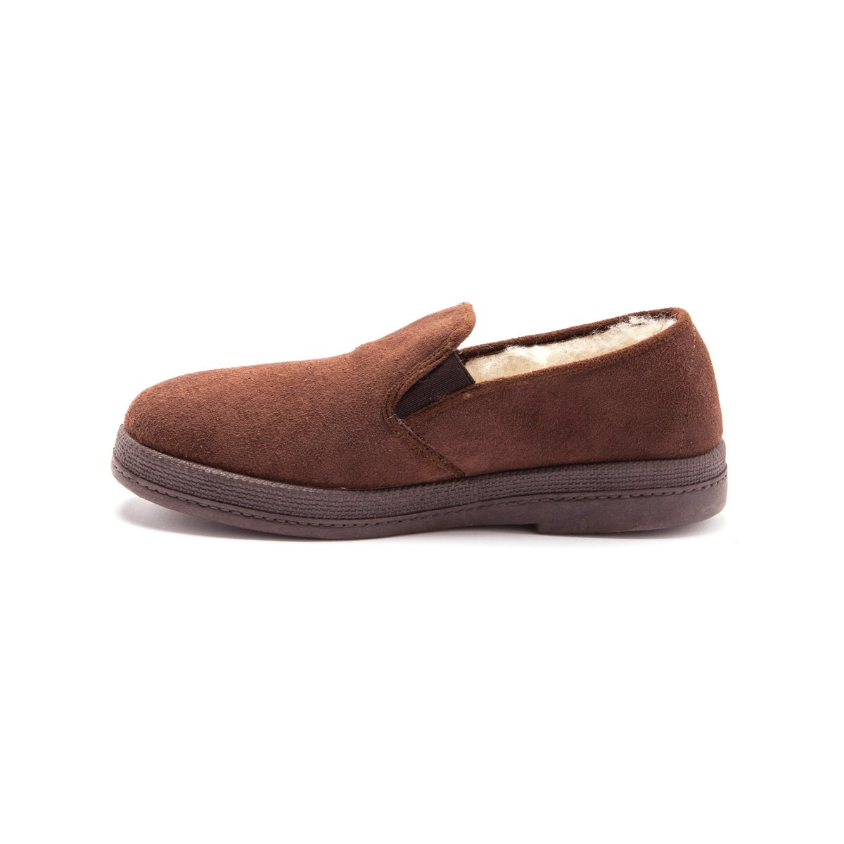 Sans-gêne mixtes en mouton véritable marron, PEDICONFORT