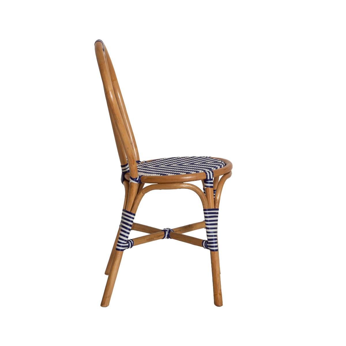 Lot de 2 chaises en rotin ELYNNE bleu, MADE IN MEUBLES 